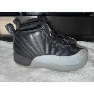 Nike Air Jordan 12 Retro Playoff Black Gray Sneakers Toddler Size 9C 850000-010